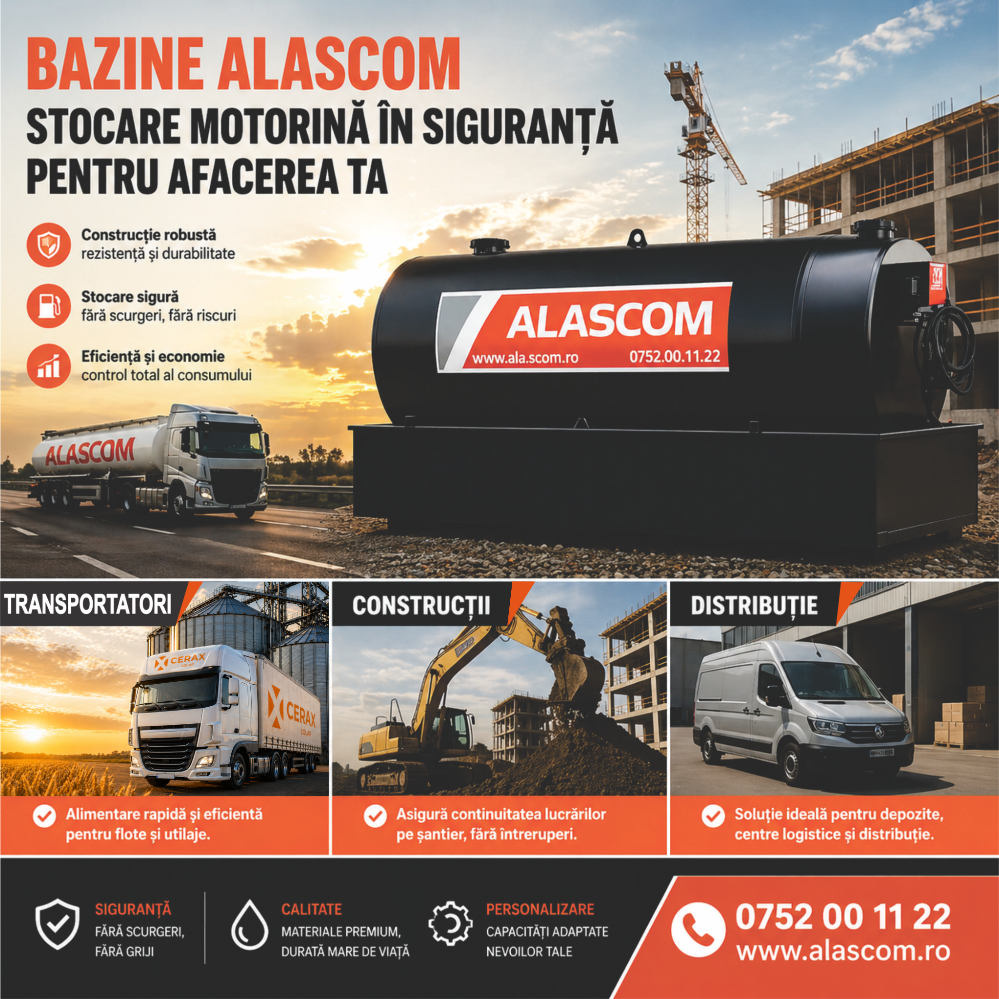 Bazine ALASCOM pentru stocare în siguranță