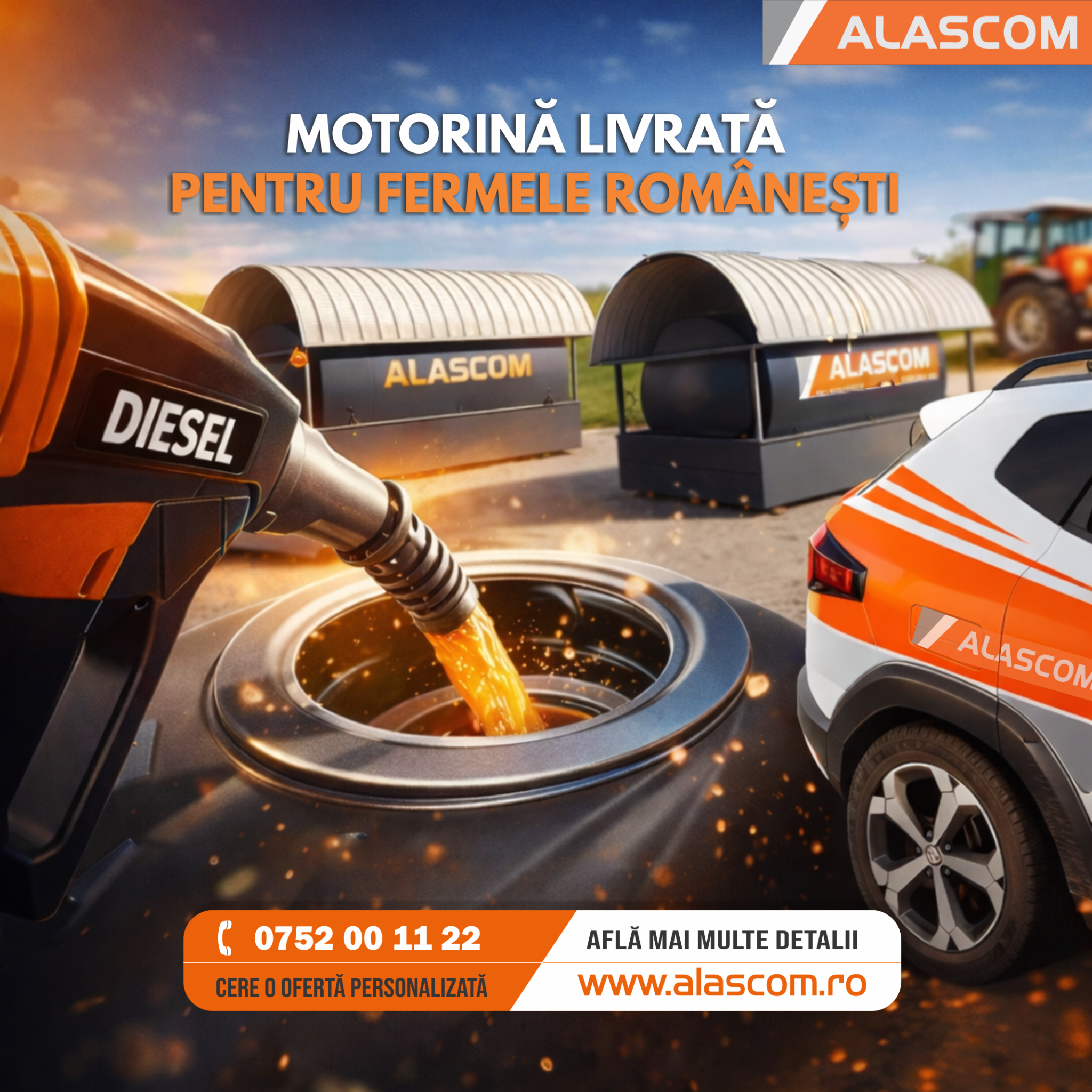 Livrare motorină pentru ferme
